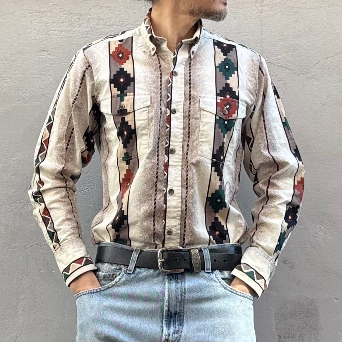 빈티지 팬핸들 슬림 웨스턴 셔츠 상품이미지9