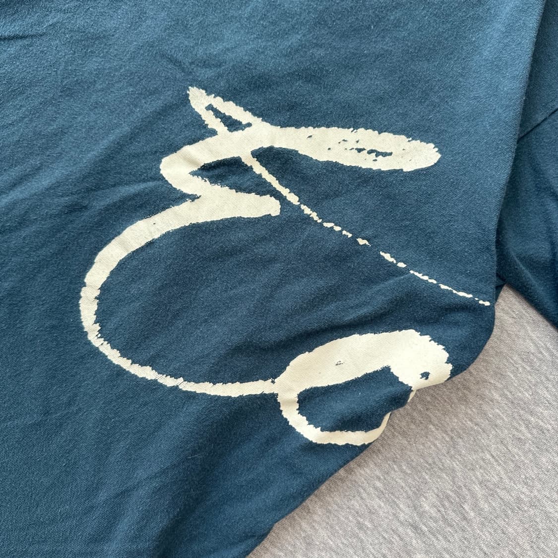 90년대 빈티지 Hanes Beefy-T 미니멀 아트 티셔츠 XL (미국 상품이미지3