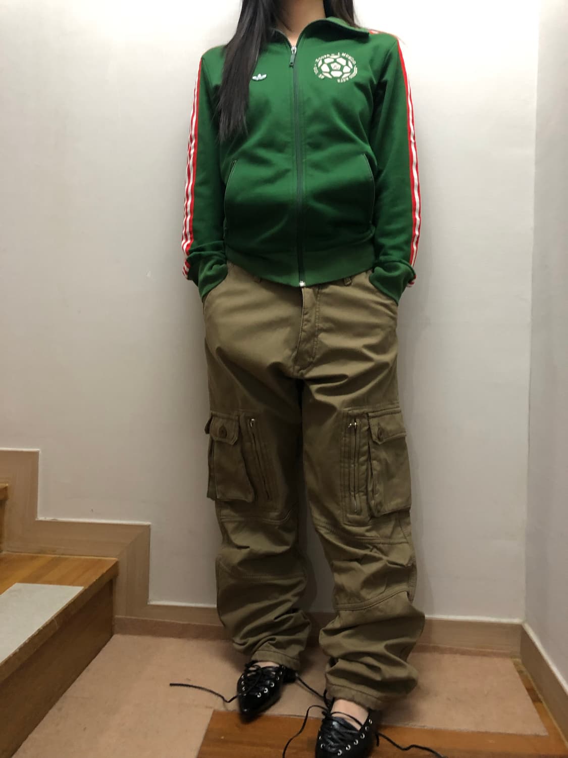 빈티지 베이지 코튼 카고 팬츠 상품이미지6