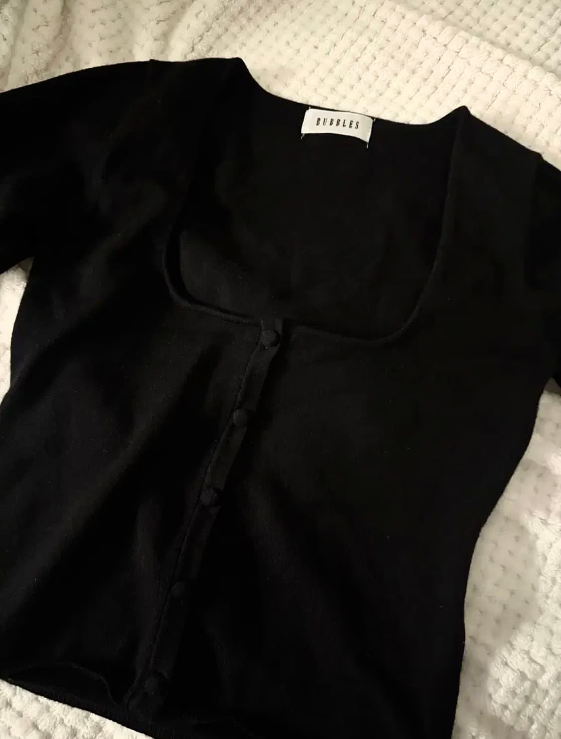 버블즈 BUBBLES 체크 리본 가디건 셋업 일본 갸루 상품이미지5