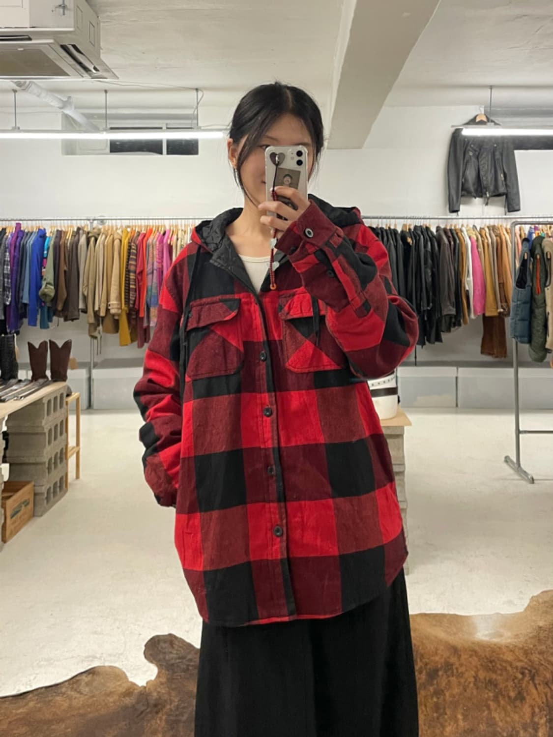 DICKIES ckeck hood jacket 상품이미지1