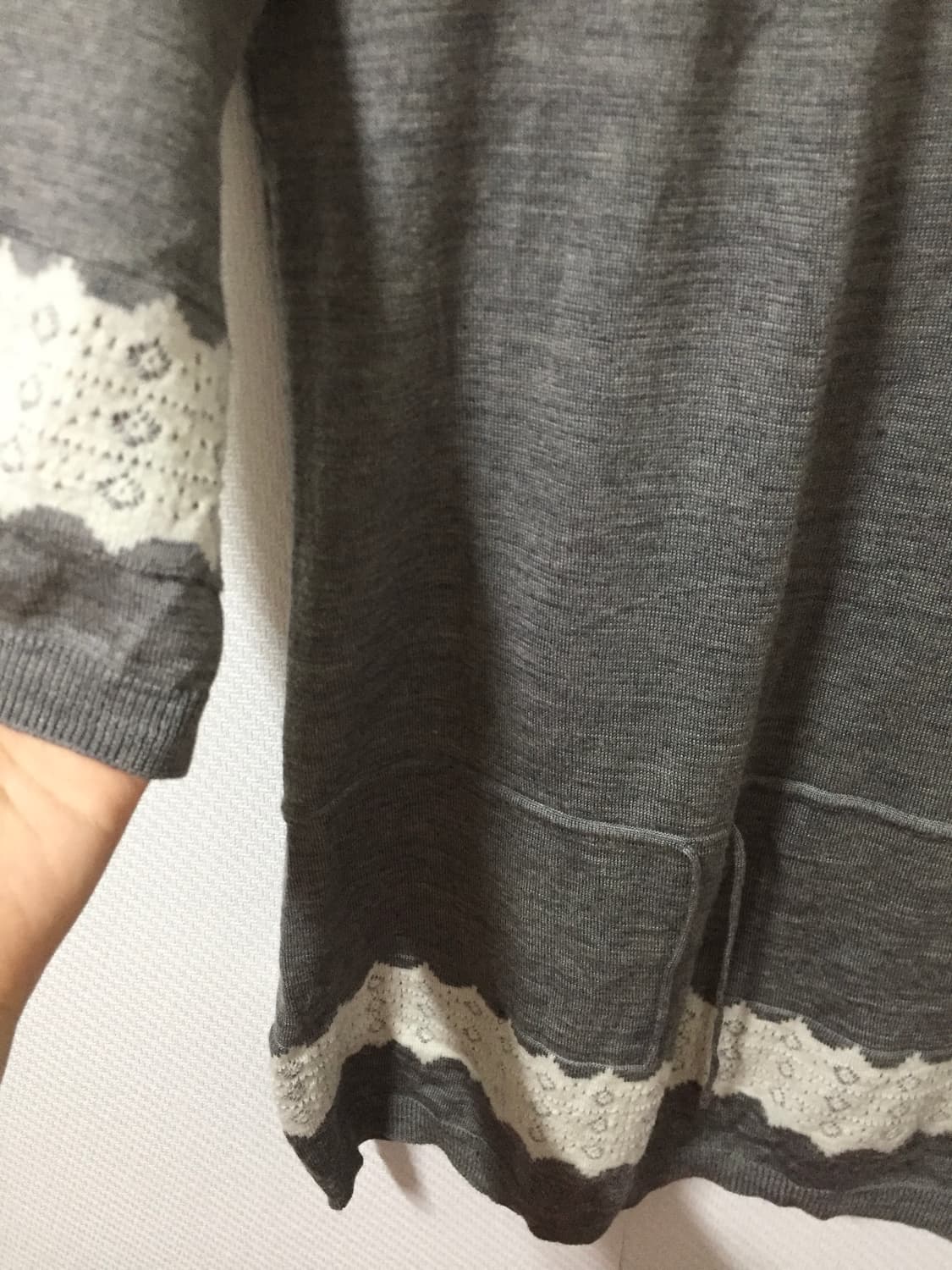 vintage crochet gray dress 상품이미지6