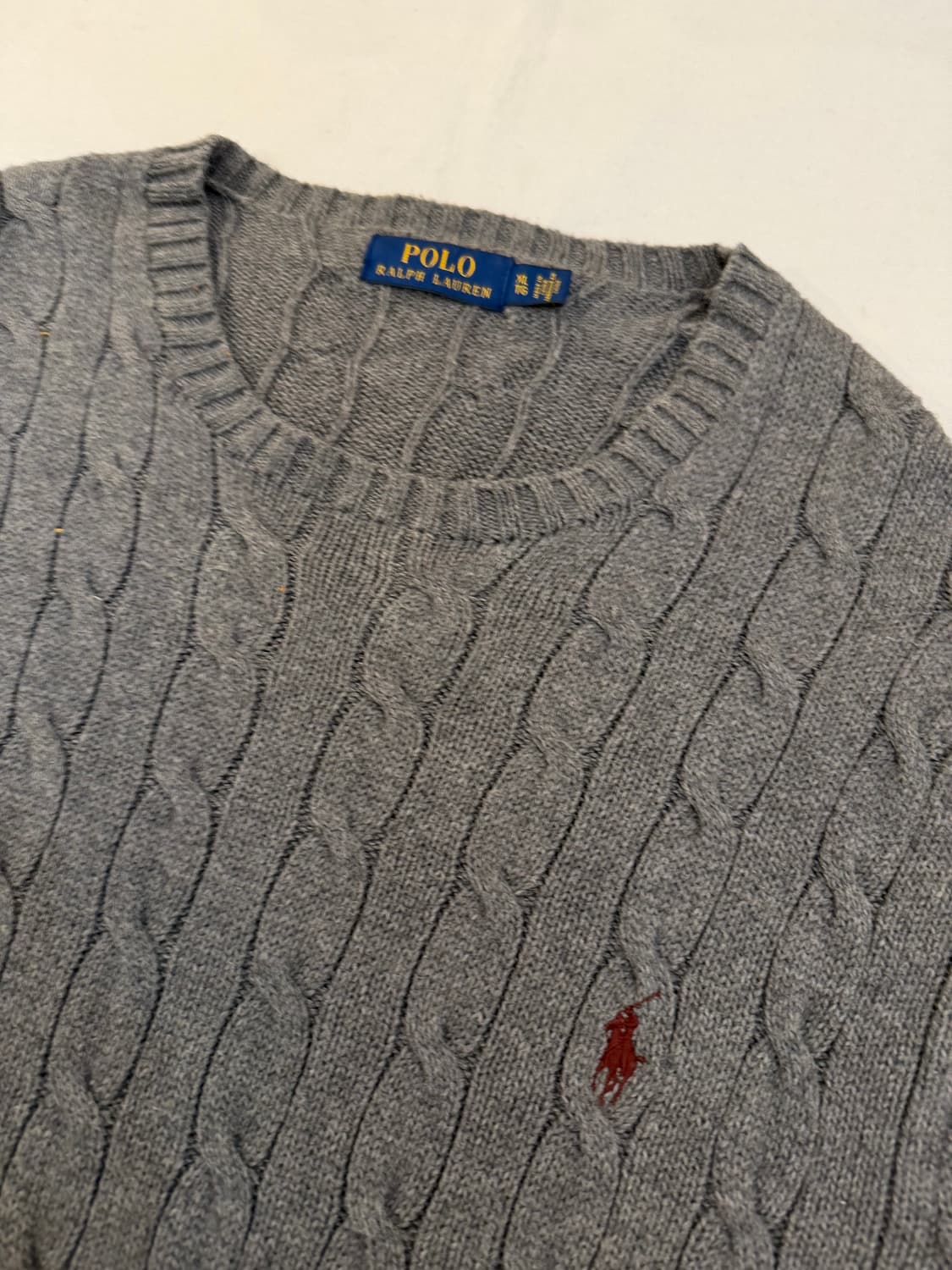 폴로 랄프로렌 꽈배기 케이블 니트 그레이 상품이미지2