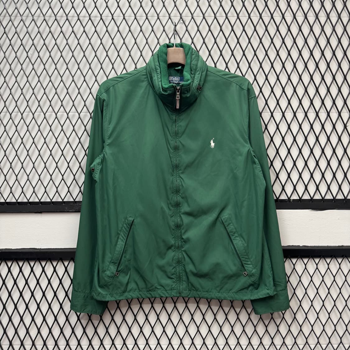 00s 폴로 랄프로렌 해링턴 자켓 안감 플리스 디테일 딥그린 상품이미지1