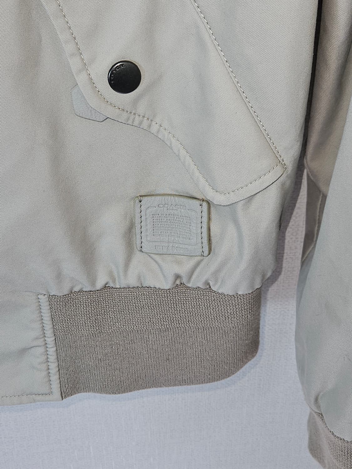 코치 옴므 해링턴 가죽패치 봄버자켓 블루종 바라쿠타 M 일본판 정품 상품이미지2