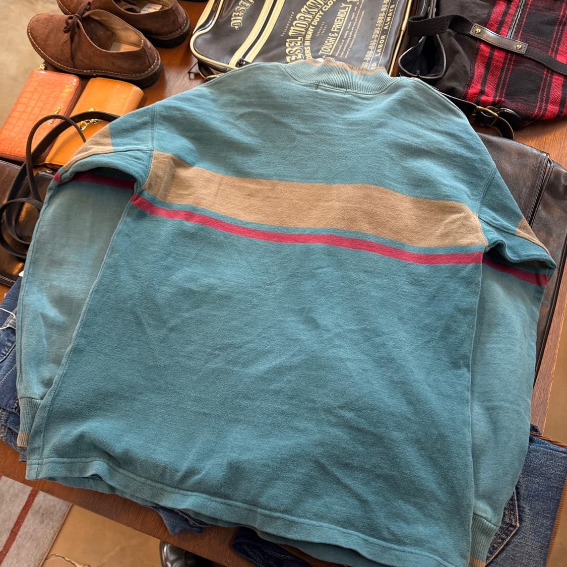 80 ~ 90S 엘엘빈 모크넥 USA M 스웻셔츠 상품이미지5