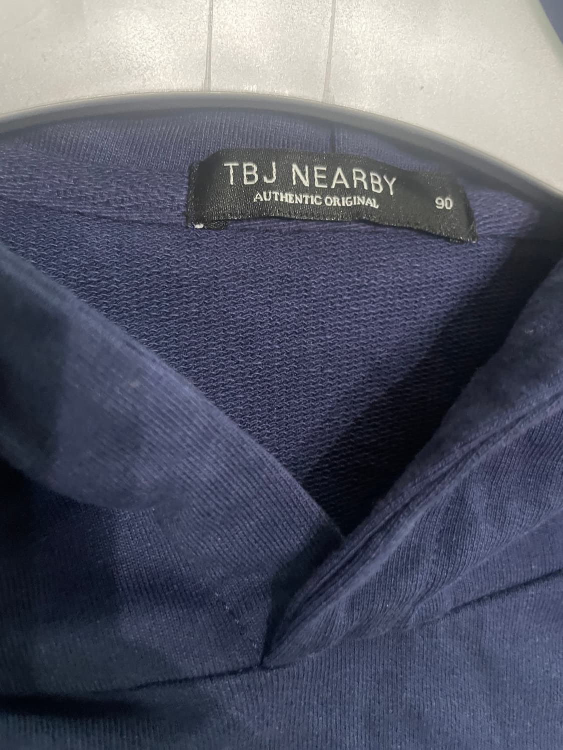 TBJ NEARBY 네이비 후드티 90사이즈 상품이미지3