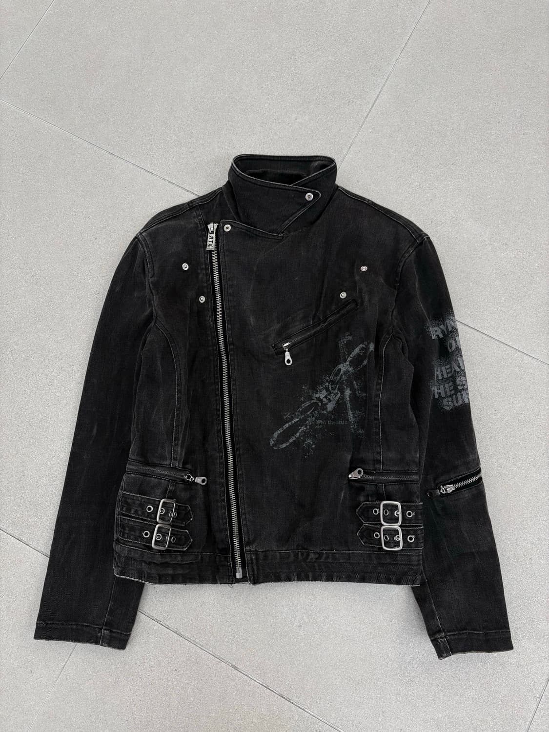 in the attic 데님 라이더 자켓 상품이미지1