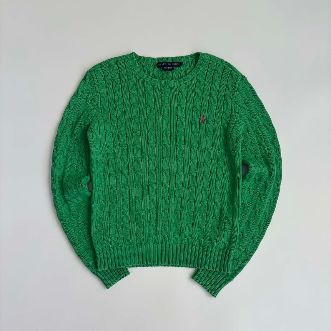 폴로 랄프로렌 케이블 걸즈 크루넥 니트(M) 상품이미지2