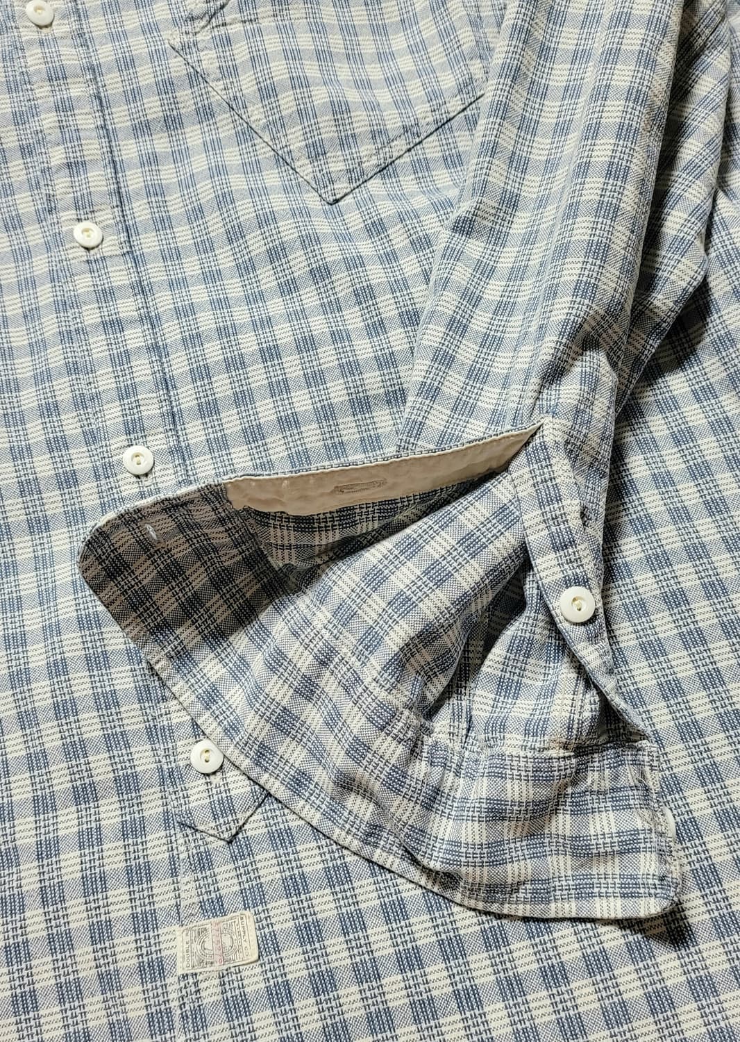 RRL 연블루 체크 남방 (XL) 상품이미지6