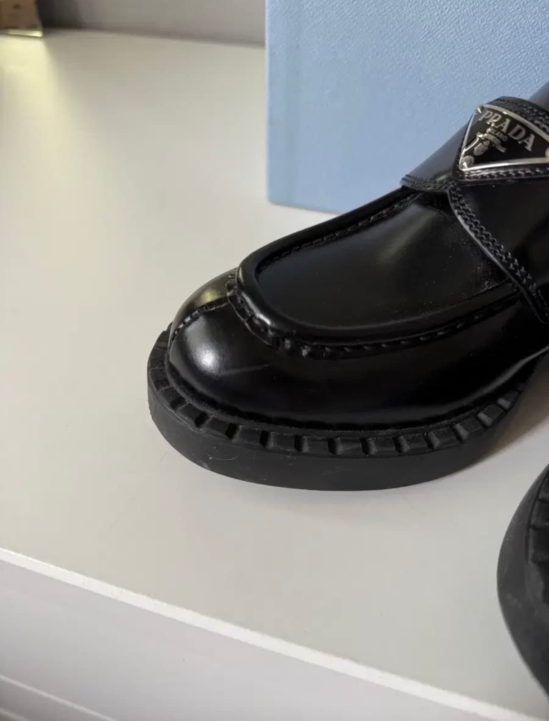 프라다 초콜릿 브러쉬드 로퍼 여성 37 240mm 상품이미지3
