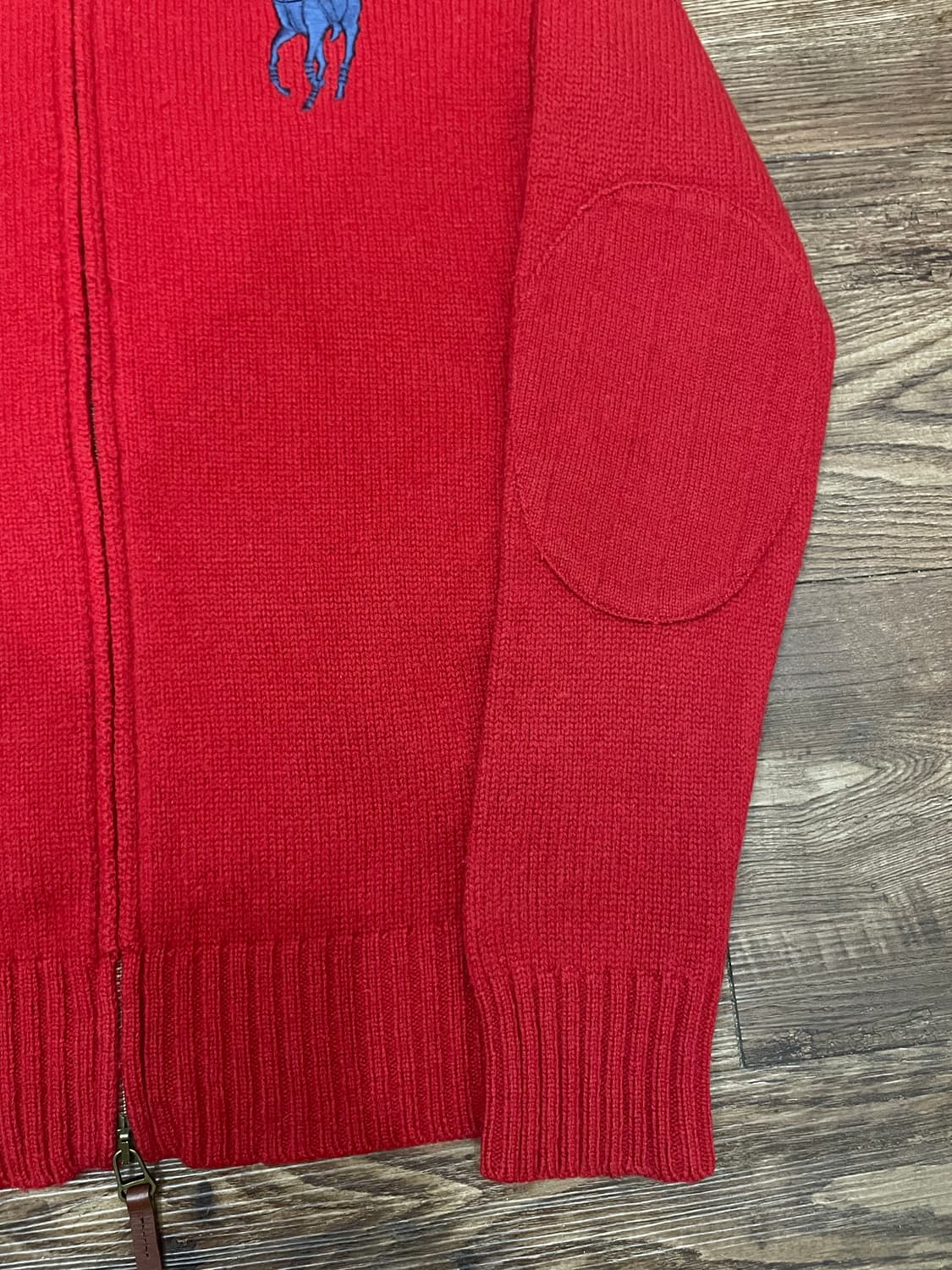 폴로 랄프로렌 빅포니 램스울 집업 자켓 레드 상품이미지4