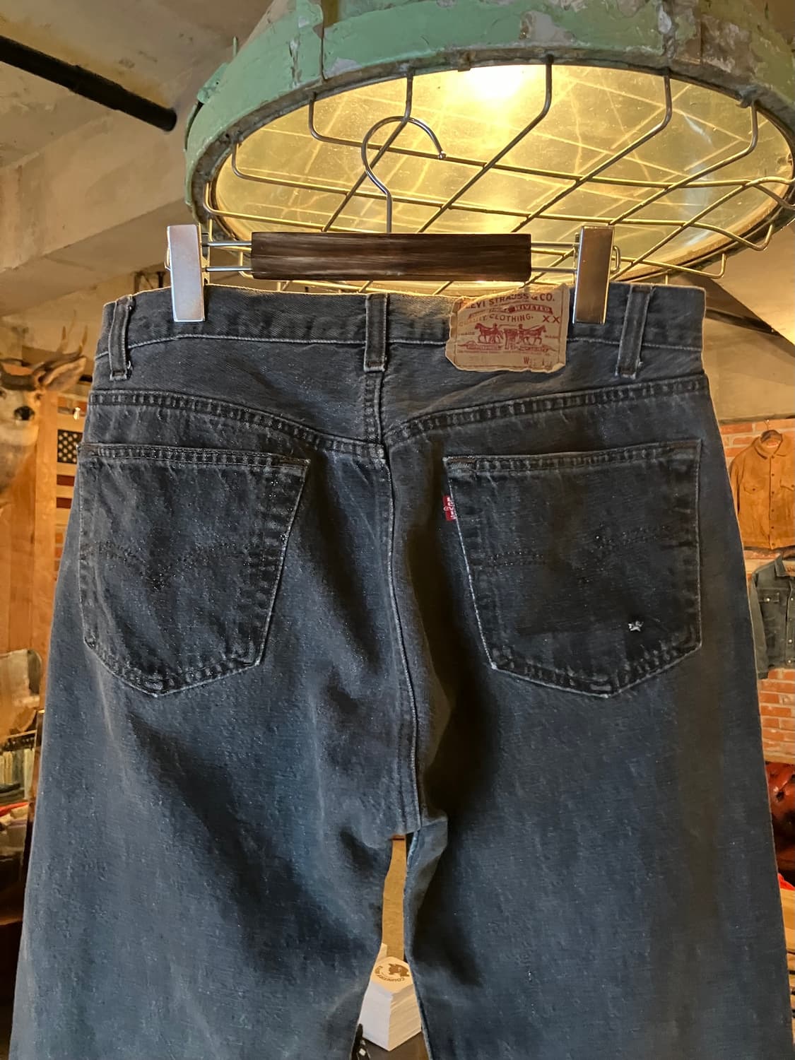 80s USA 빈티지 리바이스 501 블랙 데님 팬츠 상품이미지6