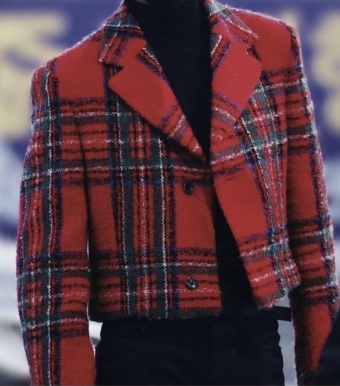 빈티지 타탄체크 울 자켓 상품이미지6