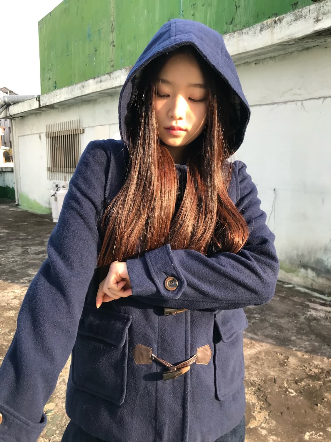 네이비 후디 떡볶이 코트  상품이미지2