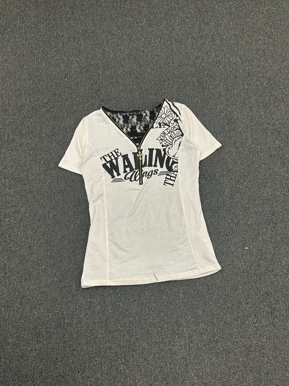 M)M.K.R vintage 여성 펑크 y2k 레이어드 반팔 상품이미지1