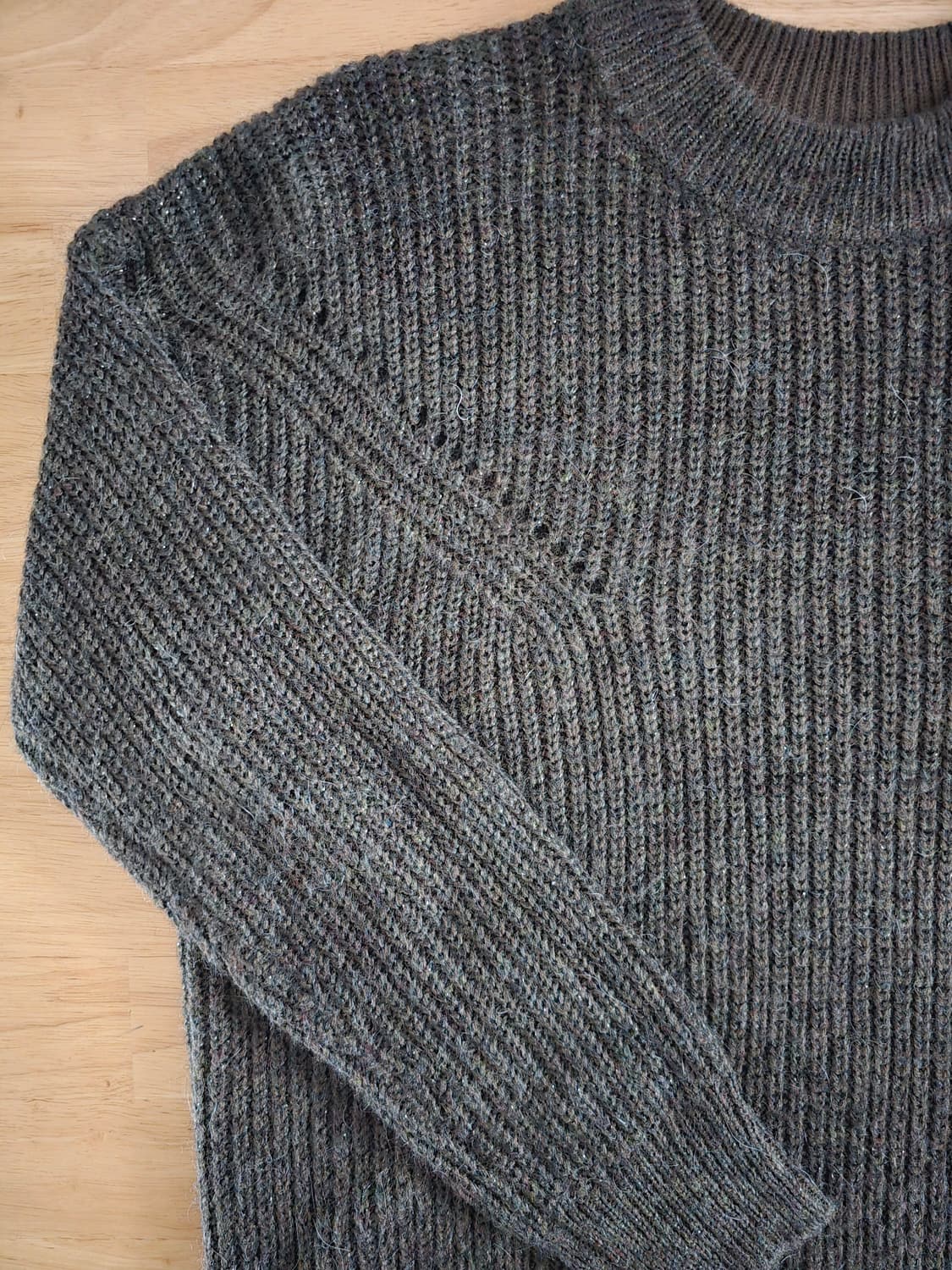 GLOBAL WORK 펄 카키 니트 상품이미지4