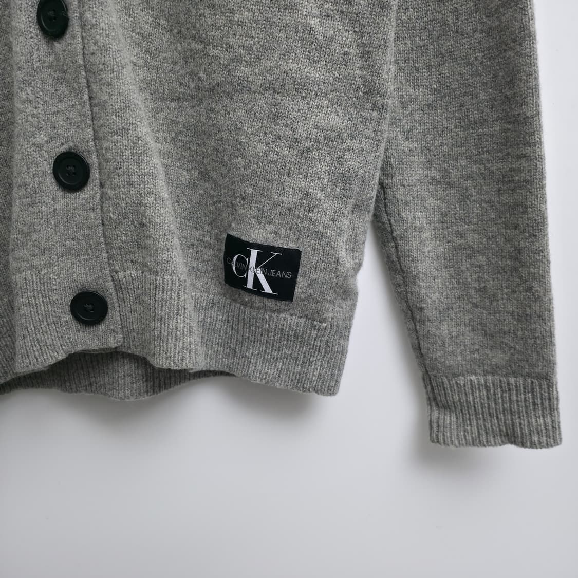 [S] CK 캘빈클라인 울 가디건 그레이 상품이미지4