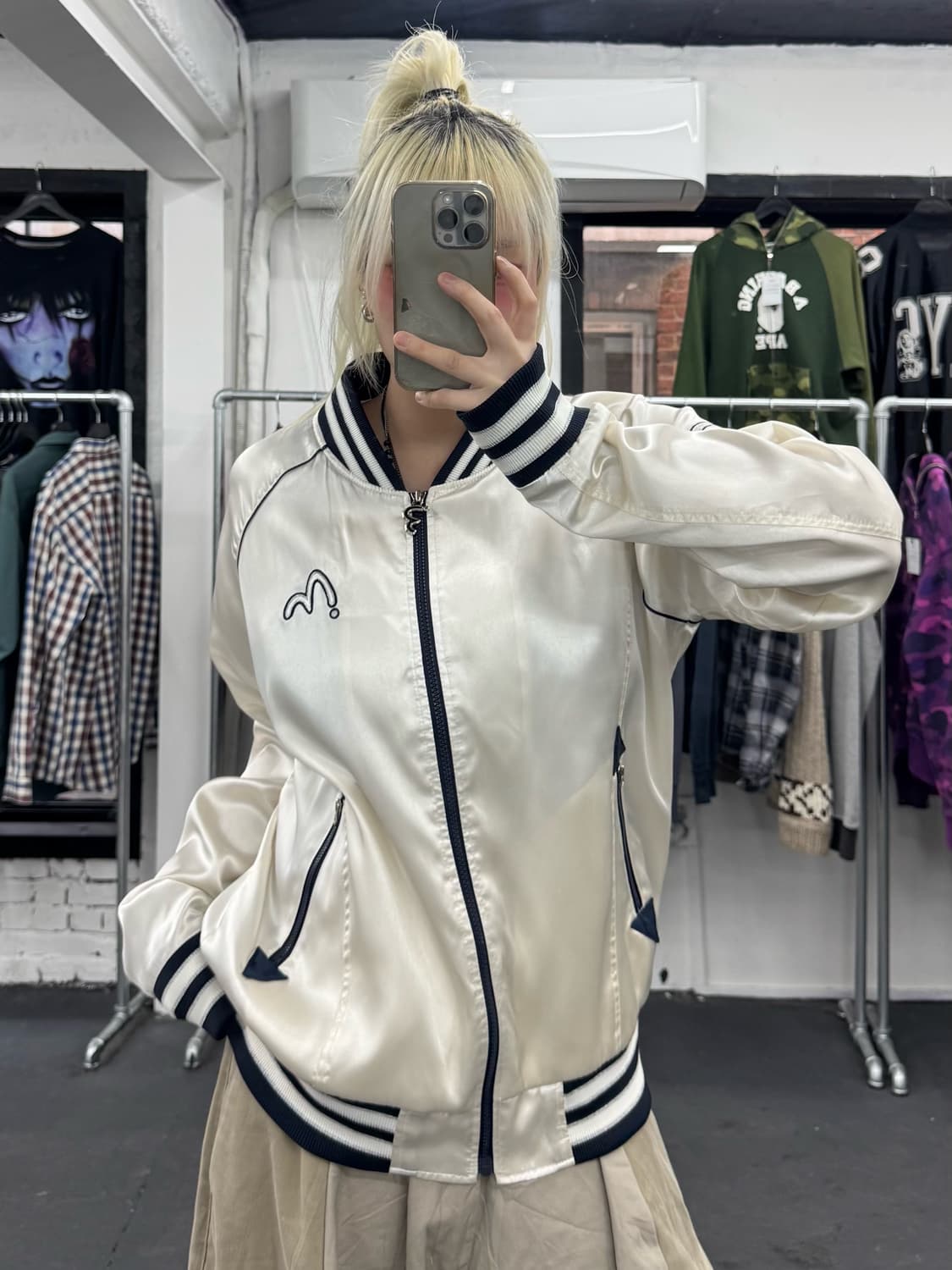 에비수 빅로고 블루종 자켓 상품이미지1