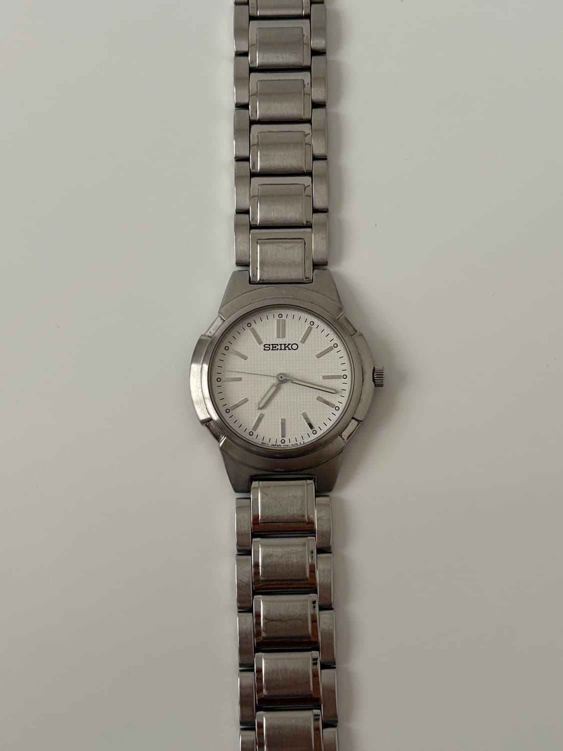 90s white dial silver quartz 상품이미지3