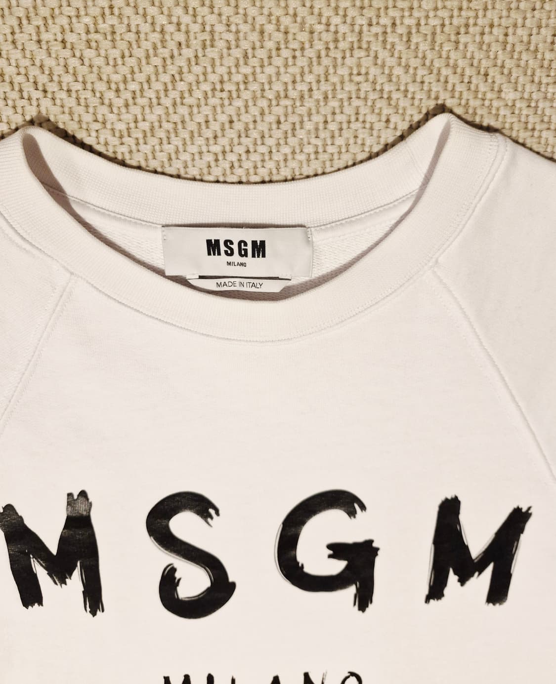 MSGM 브러쉬드 로고 코튼 크루넥 스웻셔츠 맨투맨 M 상품이미지2