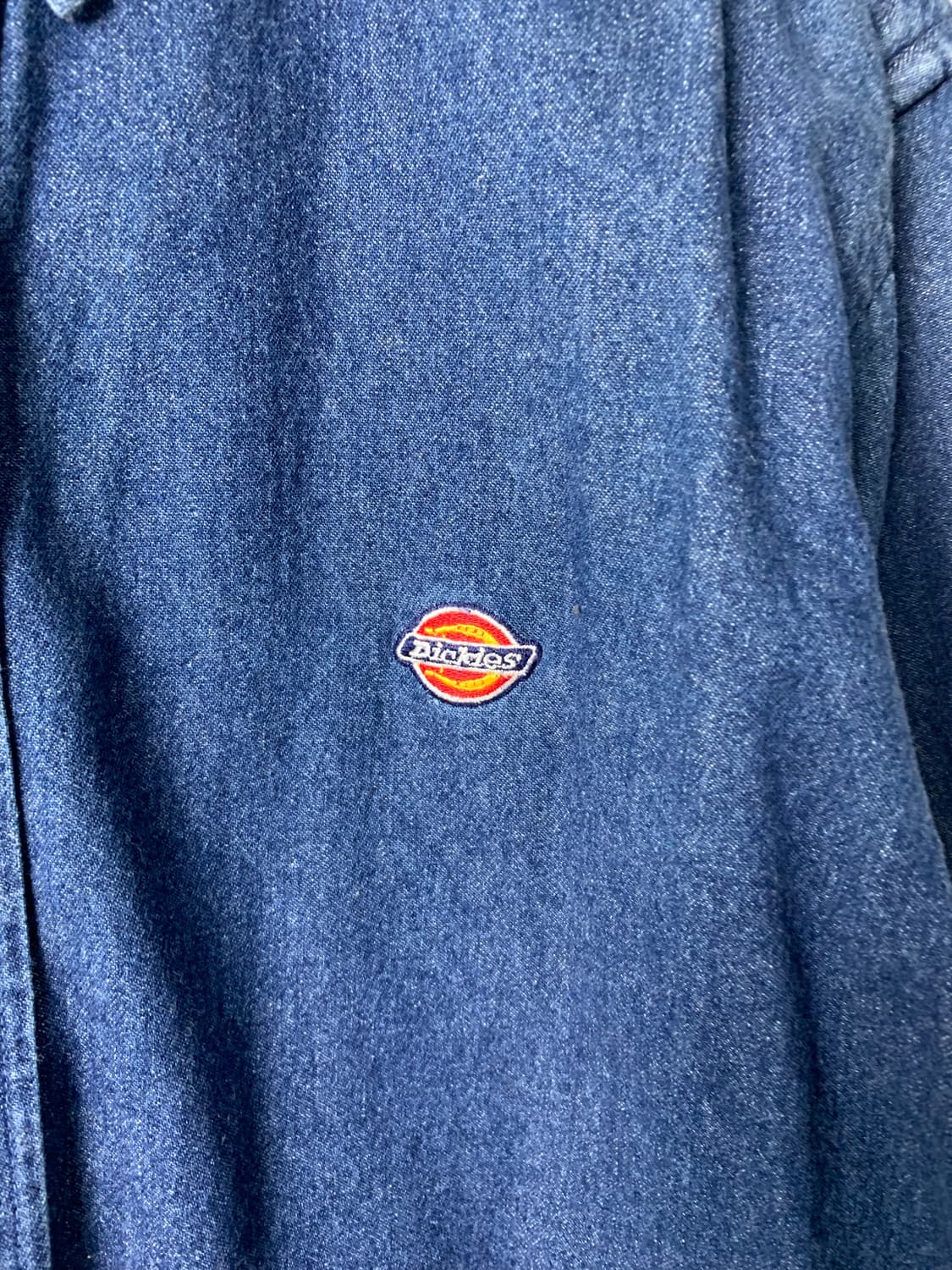 디키즈 화이트 자수로고 데님 셔츠 상품이미지4