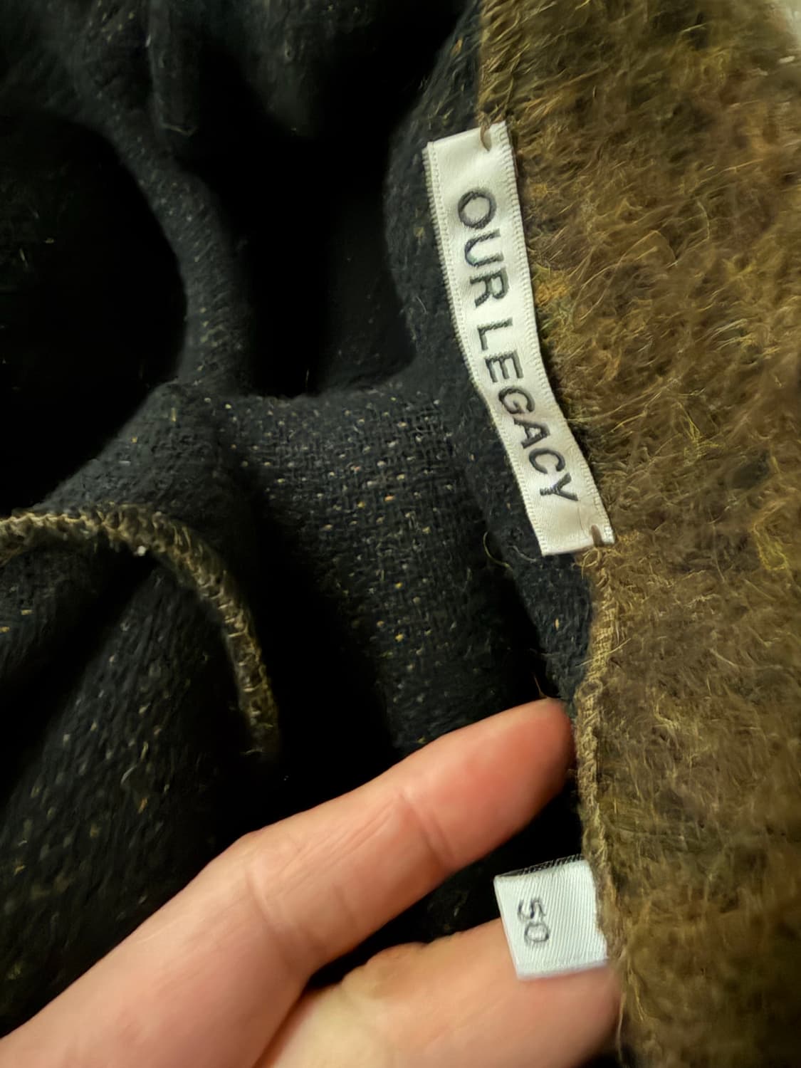 아워레가시 모헤어가디건 올리브 50 xl 상품이미지2