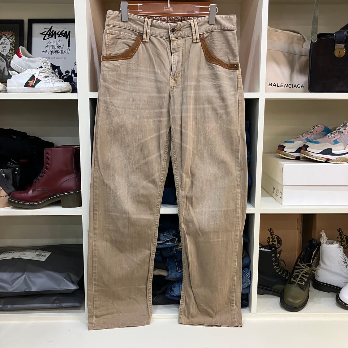 에드윈 웨스턴 베이지 워싱 코튼 팬츠 32 상품이미지1