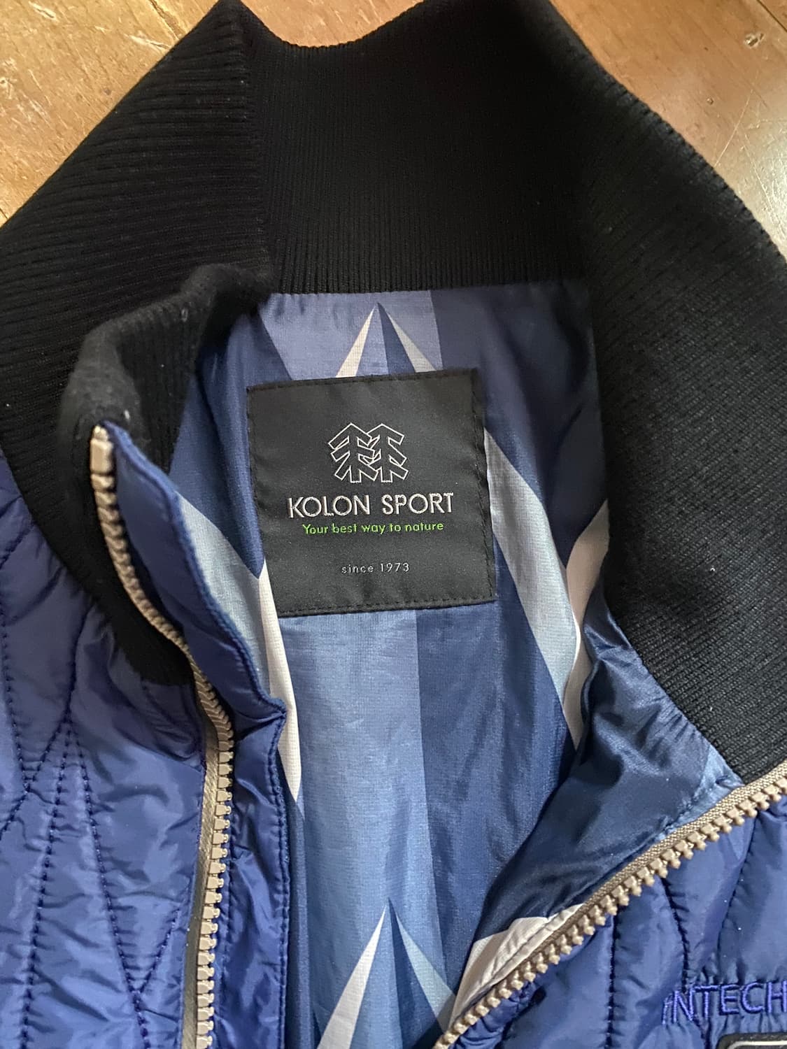 코오롱 스포츠 남성 간절기  누빔 자켓 네이비 (105) 상품이미지2