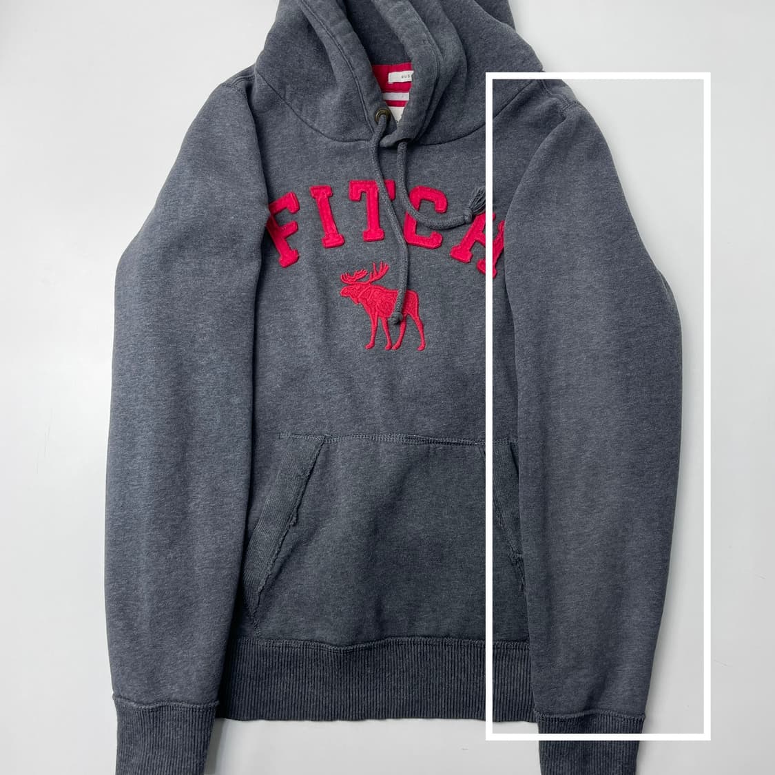 [중고] 아베크롬비 회색 기모 후드티 M 상품이미지5