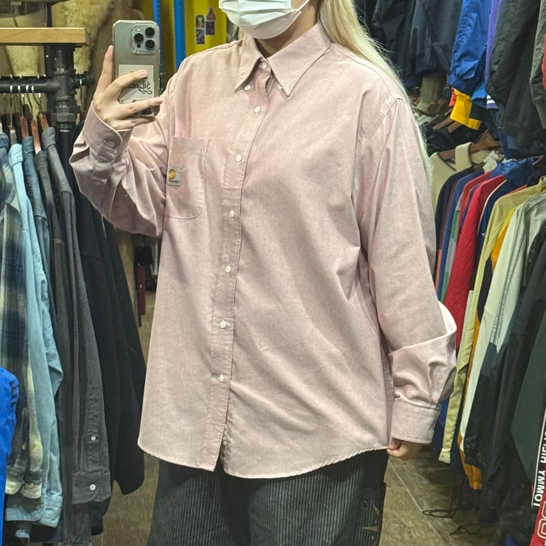[HI] 칼하트 긴팔셔츠 핑크 상품이미지4