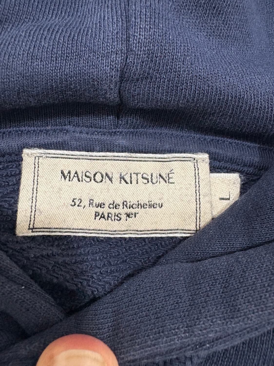 메종키츠네 더블폭스 후드 네이비 상품이미지5