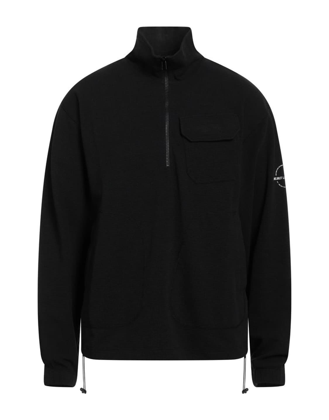 헬무트랭 HELMUTLANG 와플 니트하프집업 블랙 L 상품이미지5