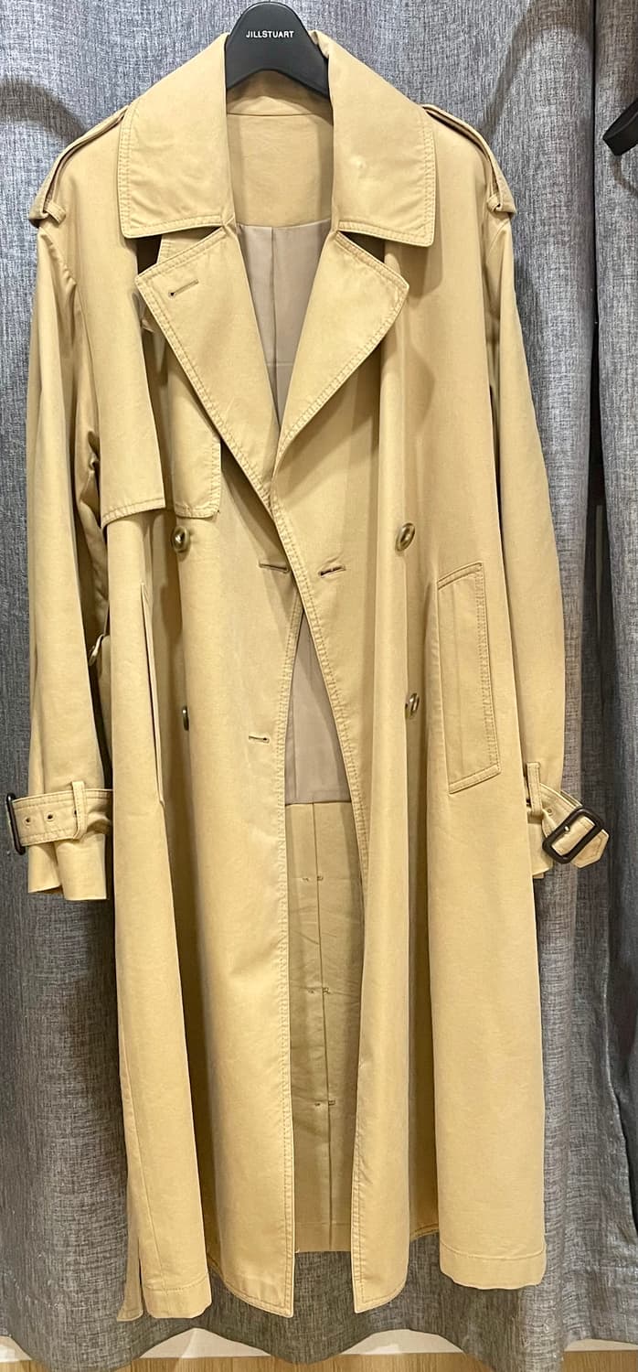 NILBY P 닐바이피 시그니처 볼륨 트렌치코트/베이지 숏기장 상품이미지4