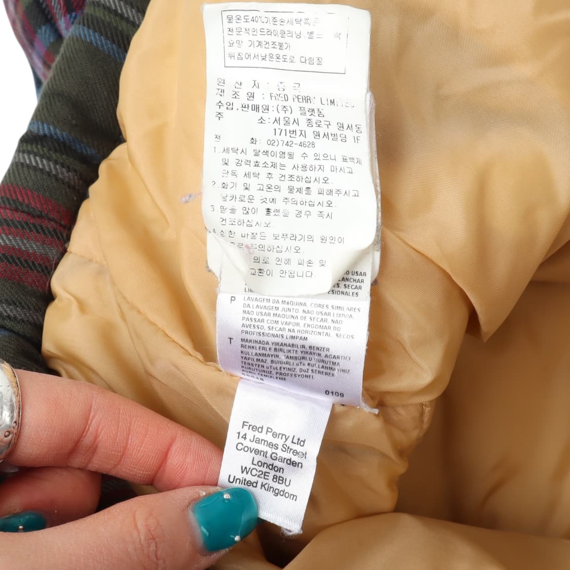 프레드페리 플레이드 체크 베스트 상품이미지10