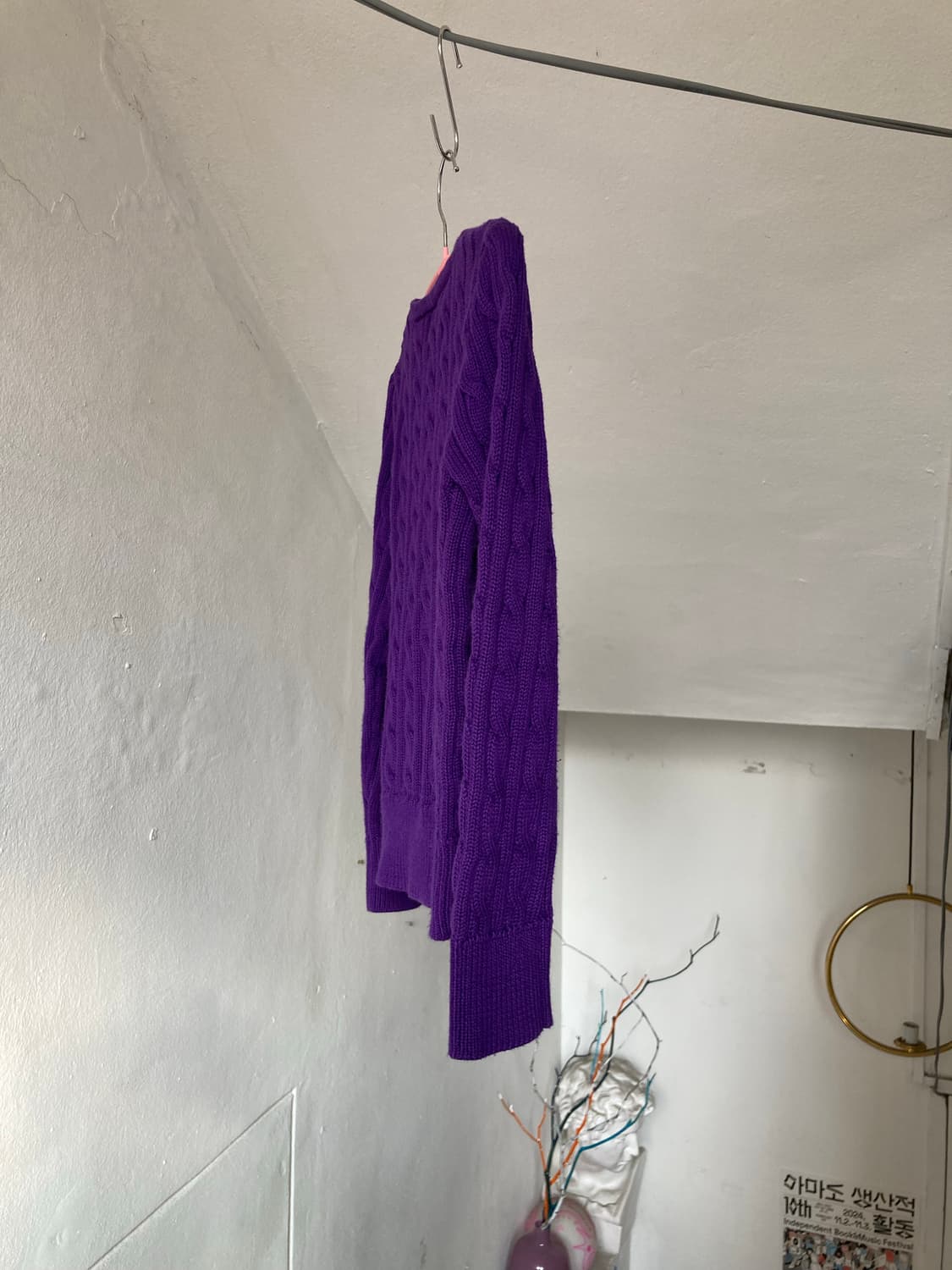 *KIDS* 키즈 랄프로렌 퍼플 리본 꽈배기 가디건 상품이미지8