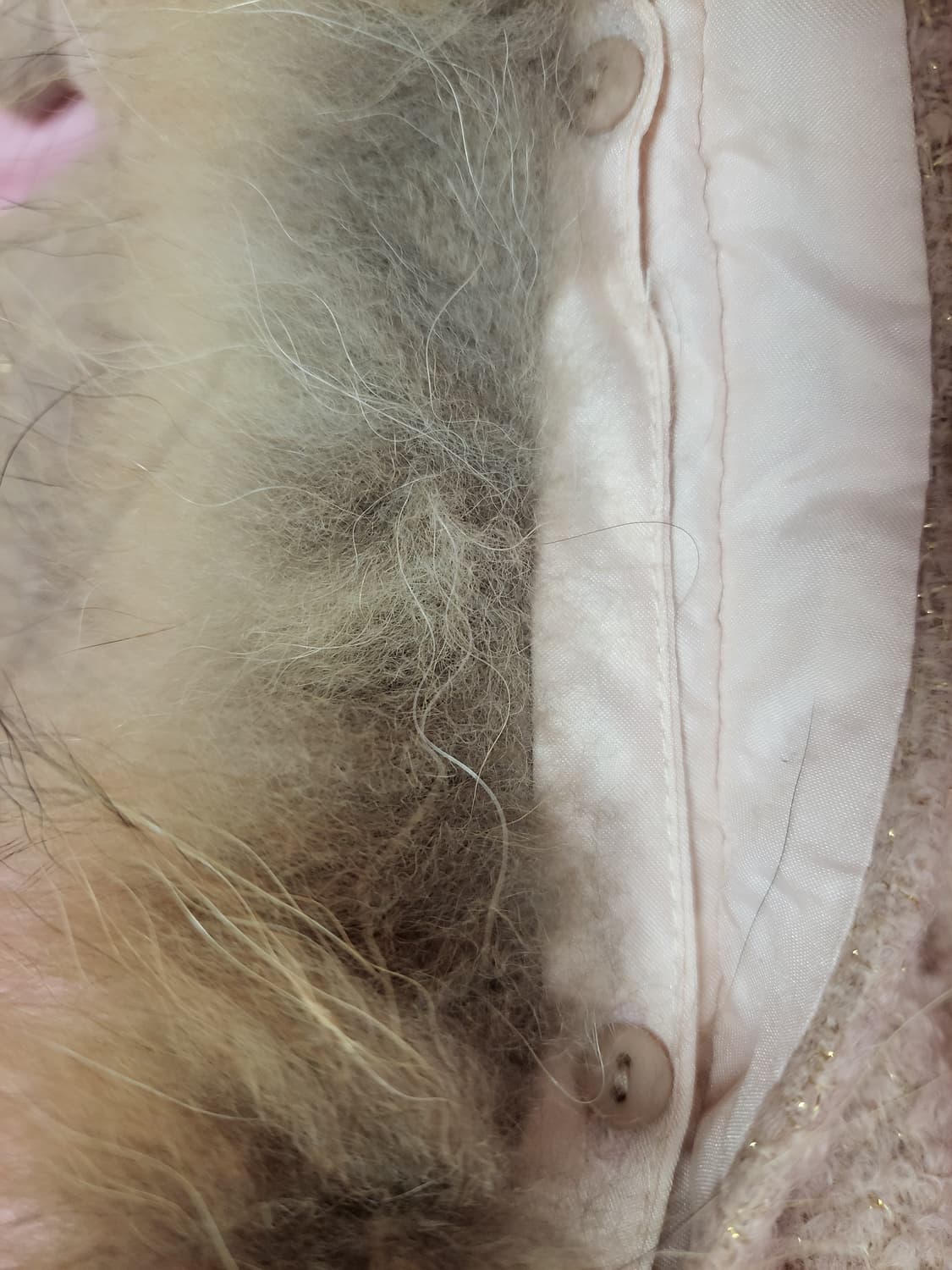 급처새상품!LD prime 핑크 리본포켓 트위드퍼후드코트자켓 리즈리사st 상품이미지7