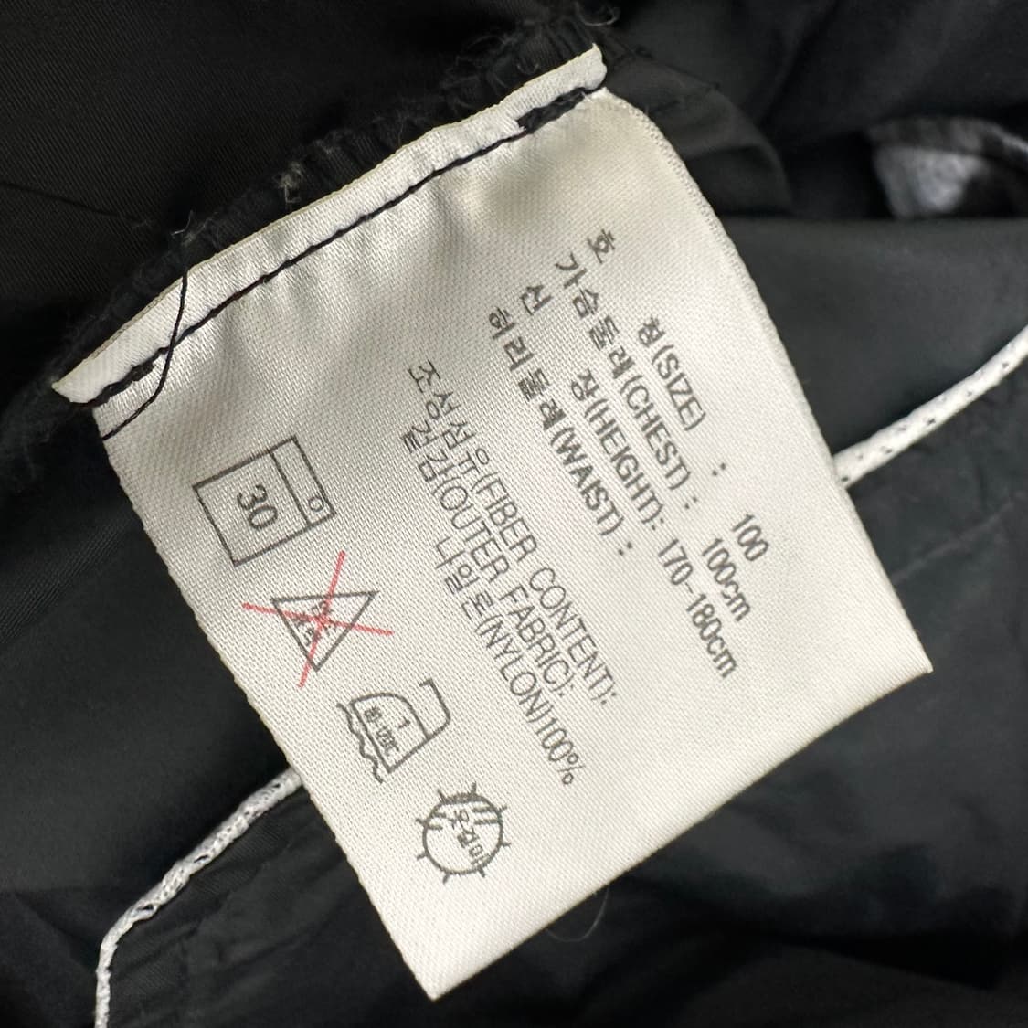 NIKE 나이키 나일론 바람막이 아노락 긴팔 블랙 100(L) 상품이미지8