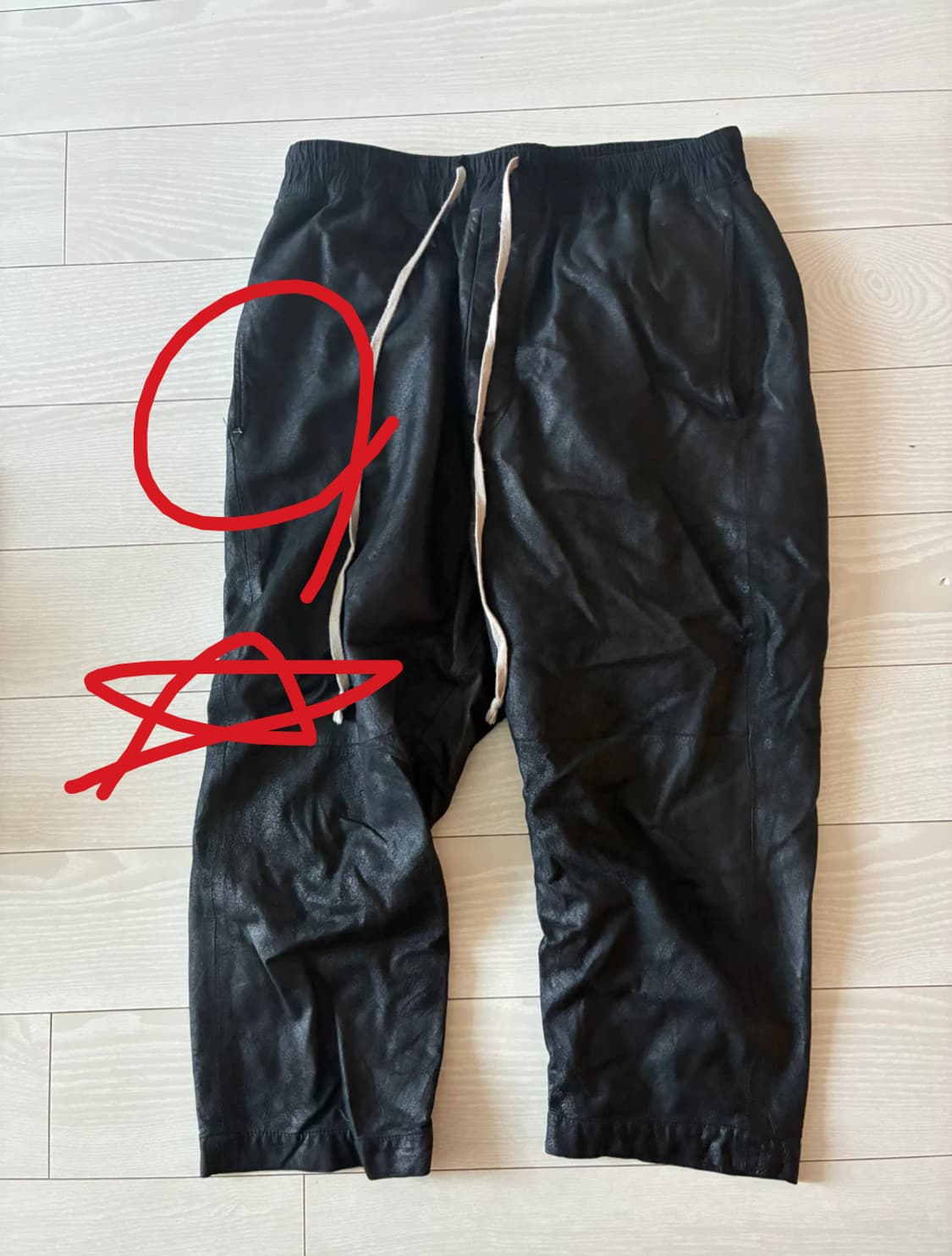 릭오웬스 크롭 레더팬츠 상품이미지2