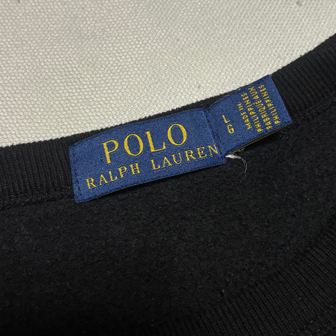 L 폴로랄프로렌 빅로고 블랙 기모 맨투맨 상품이미지4