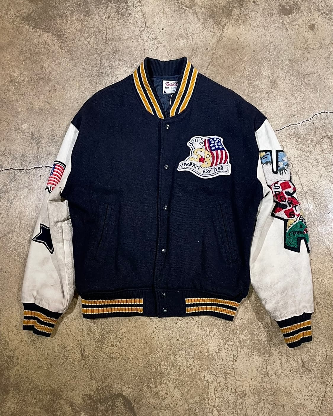 드림보이 패치워크 바시티 자켓 (B5110) 상품이미지1