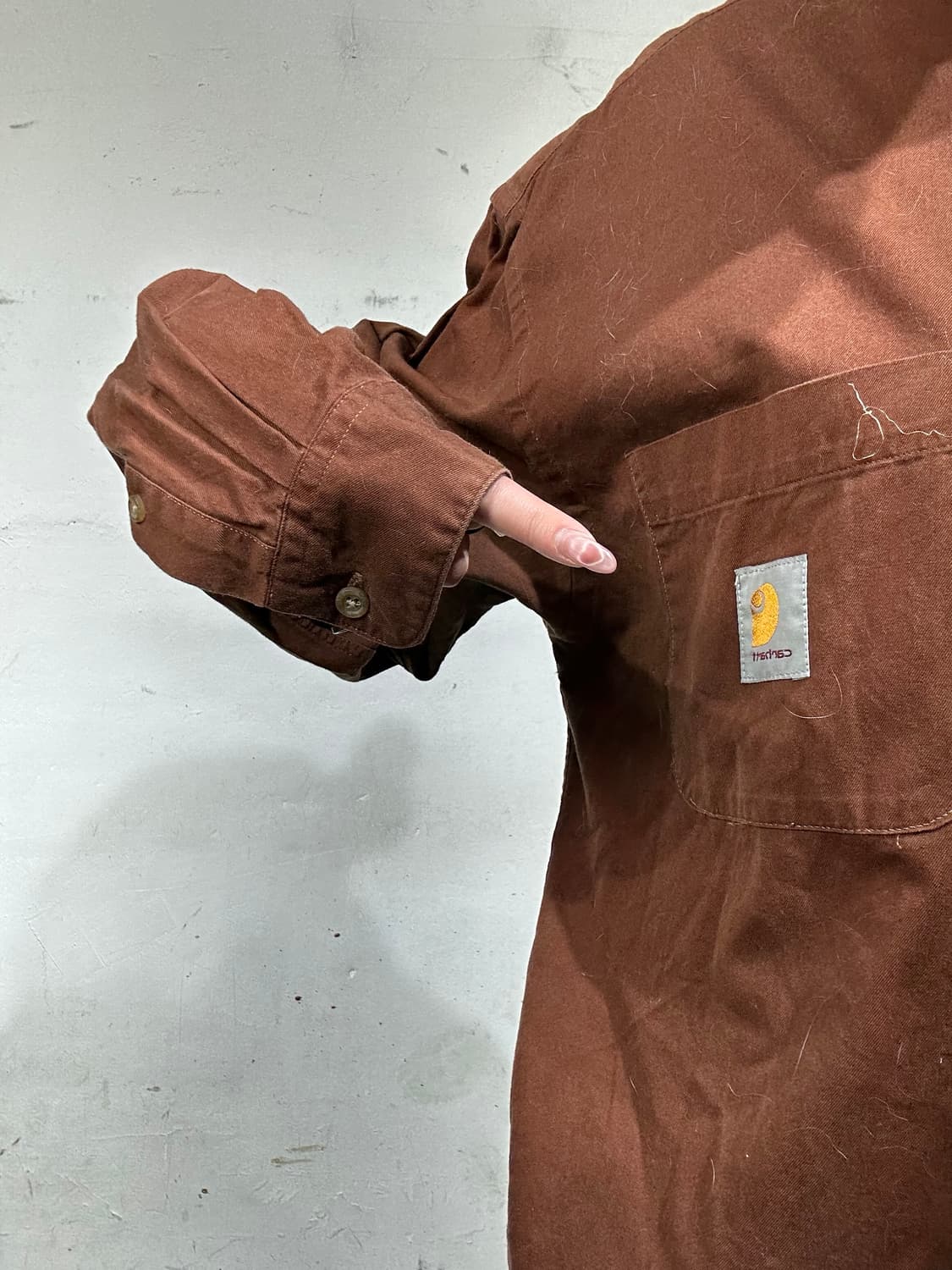 칼하크 브라운 워크 셔츠 솔리드 셔츠 M 상품이미지4