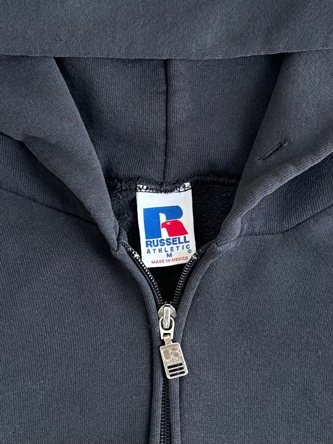 90s 빈티지 러셀 후드집업 블랙 M 상품이미지6