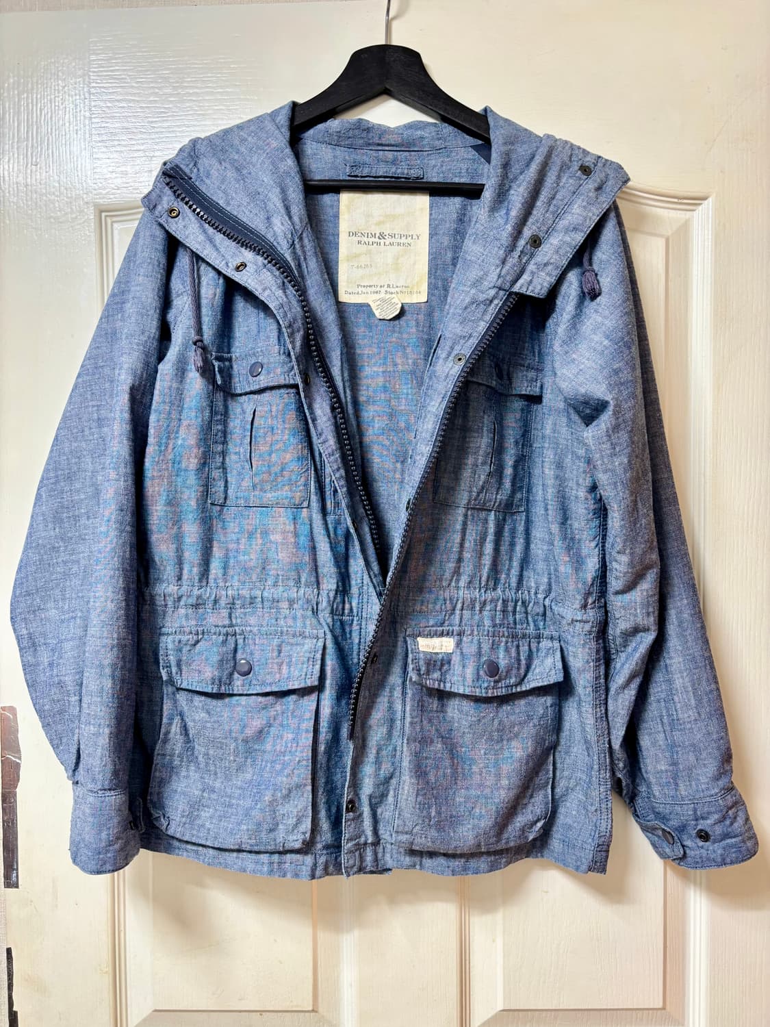 폴로 데님앤서플라이 샴브레이 코튼 후디점퍼 자켓 상품이미지2