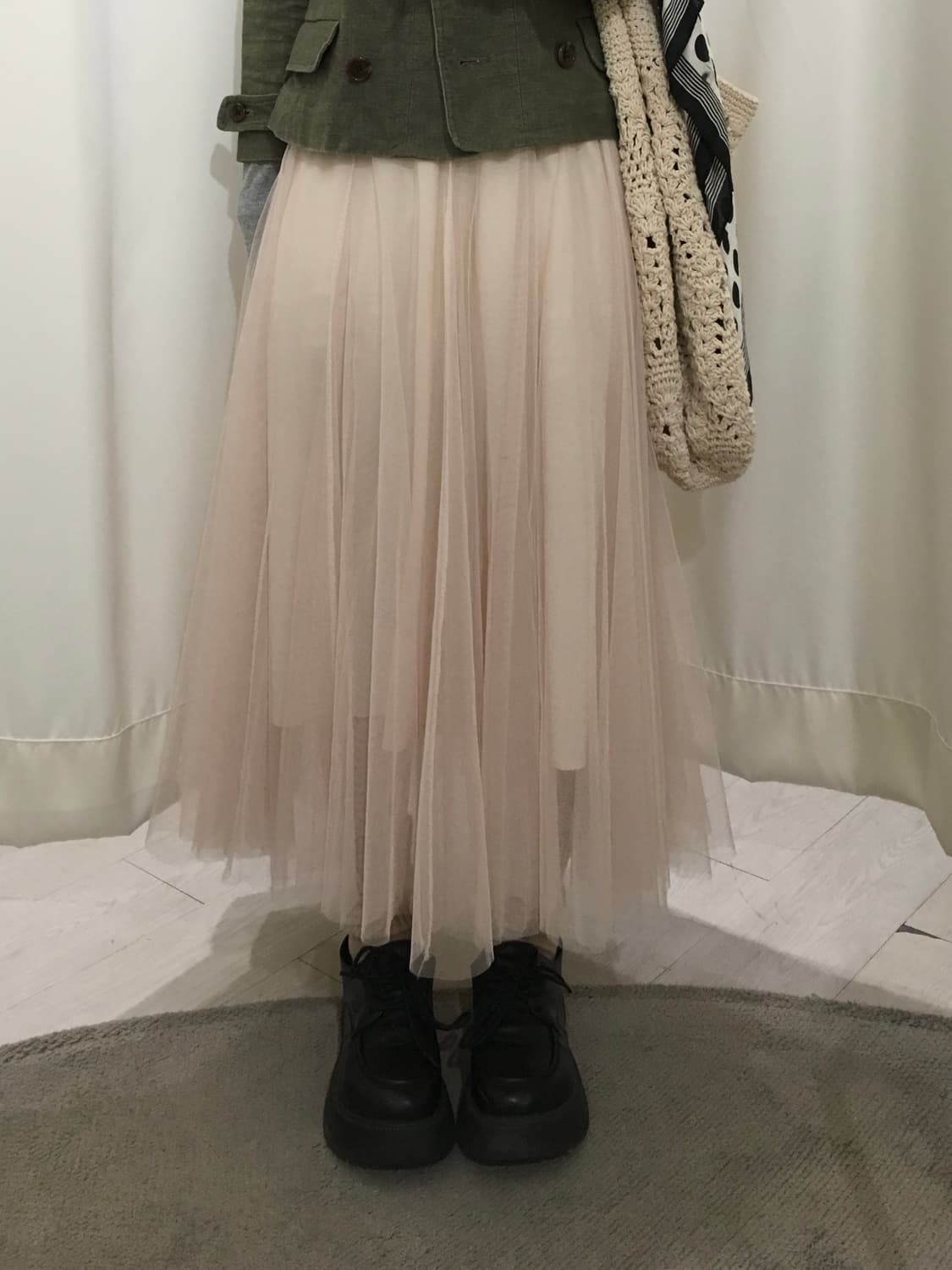 soft pink tulle skirt 상품이미지1