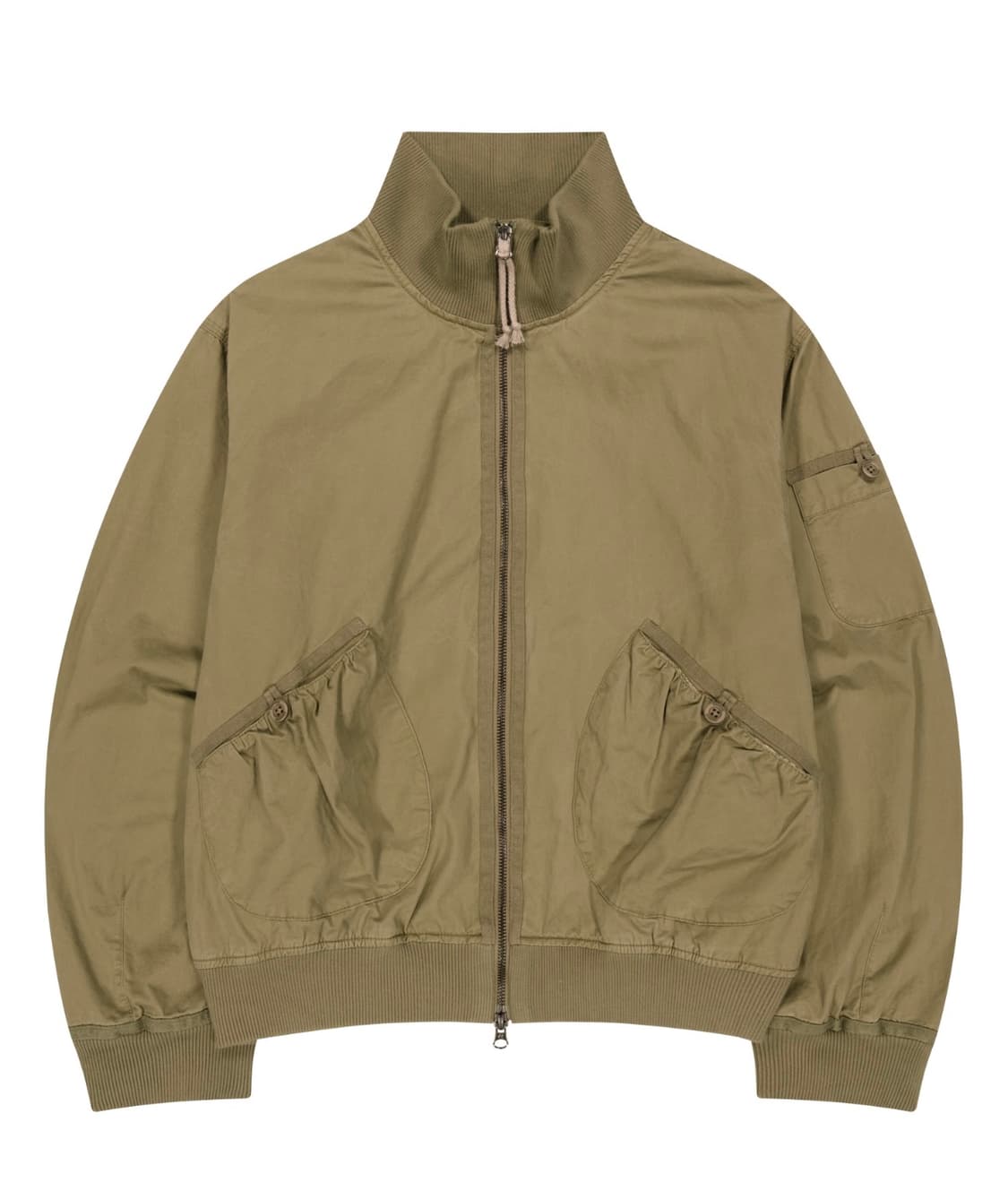DUSTY COTTON BOMBER JACKET BEIGE 상품이미지1