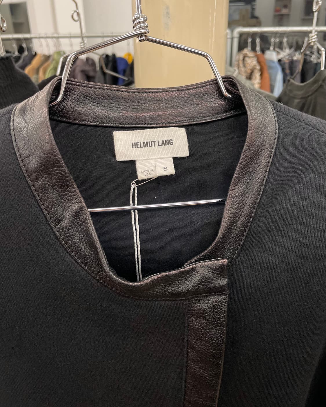 [S] 헬무트랭 코튼 레더 숏 자켓 상품이미지8