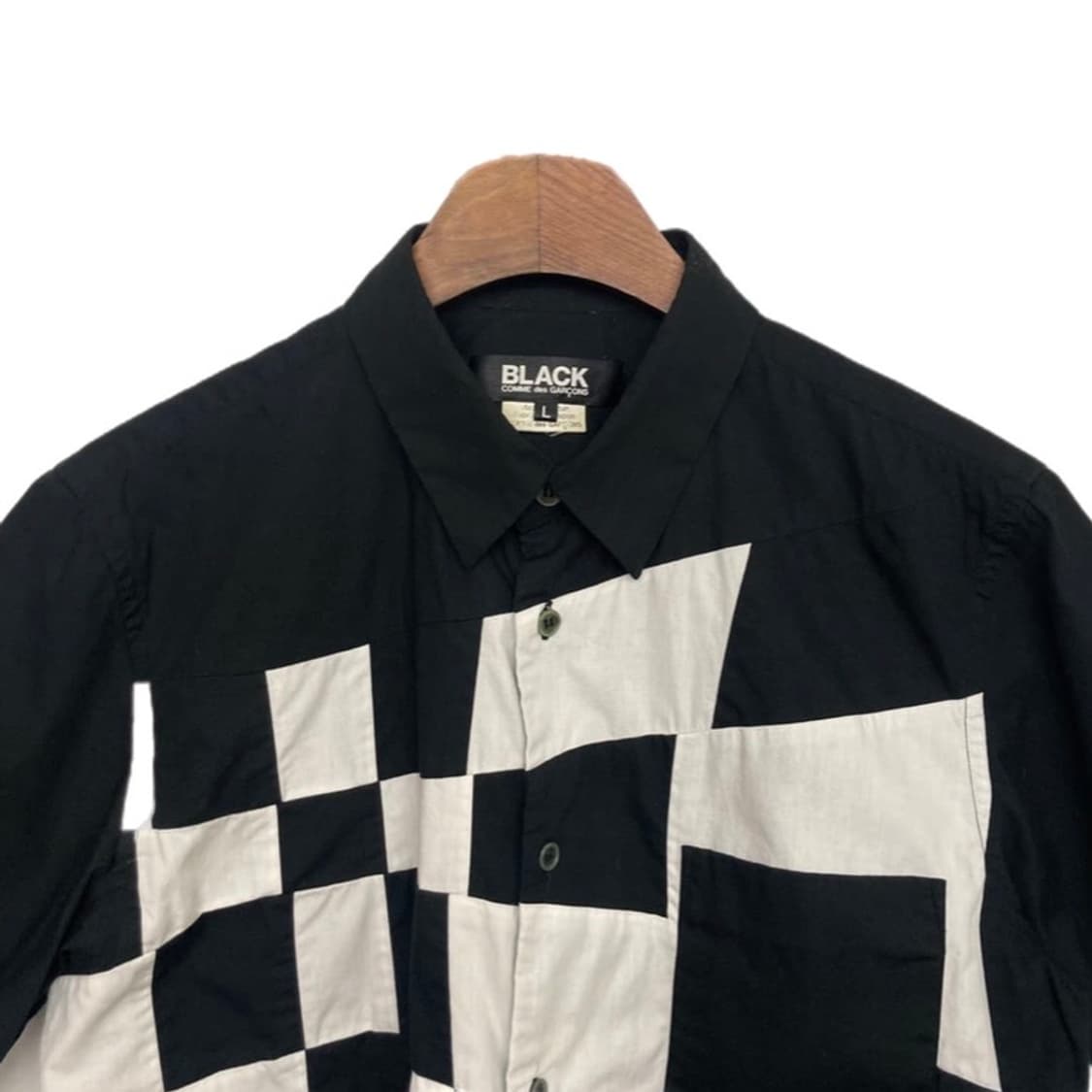 꼼데가르송 블랙 체커보드 반팔 셔츠  상품이미지3