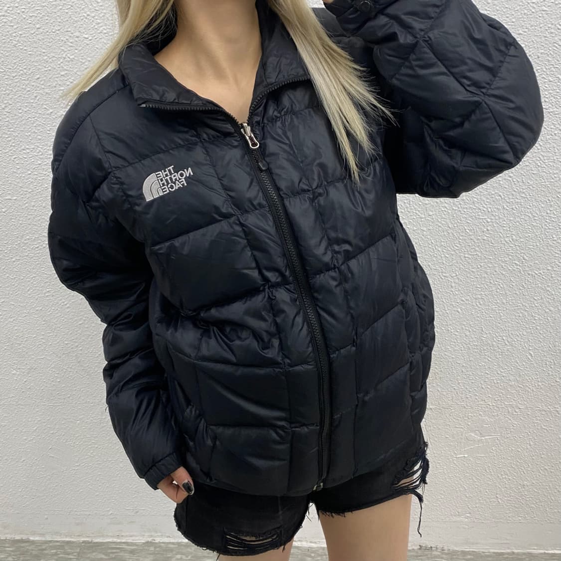 노스페이스 퀄팅 블랙 패딩 XL ( 남녀공용 ) 상품이미지1