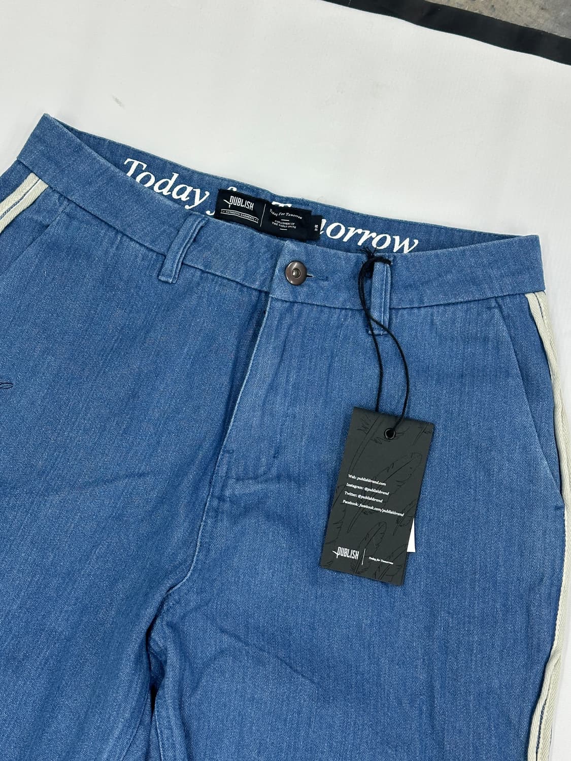 퍼블리쉬 사이드 스트라이프 데님 팬츠 빈티지 28인치 보헤미안 상품이미지6
